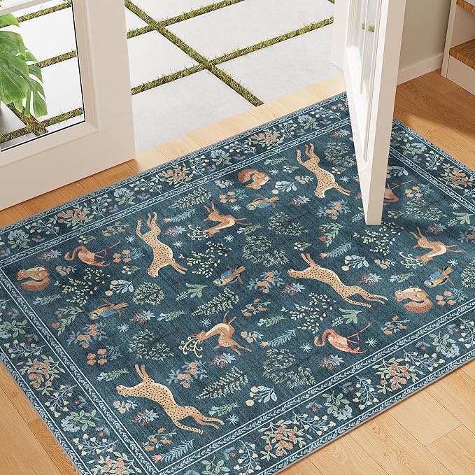 DUKINO 2x3 Rug, Washable Animal Rugs by DUKINO