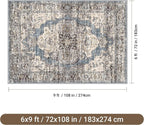 befbee 6x9 Area Rugs for Living Room, Super Soft Ultra-Thin Stain Resistant - Image 2