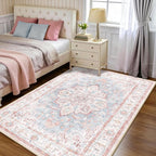 CAPALOCA Machine Washable Rugs Nursery Rug 3x5 Cute Girl Non Slip Low Pile - Image 2