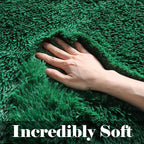 ONASAR Dark Green Area Rugs for Bedroom Living Room, 4x6 Fluffy Soft Plush - Image 2