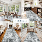 4x10 ft Extra Wide Hallway Rug – Non-Slip Washable Rubber-Backed Large Carpet - Image 4
