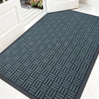 OLANLY Front Door Mat Outside Entrance 59x34, Heavy Duty Sturdy Natural Rubber by OLANLY