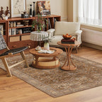Washable Area Rug 5' x 7' Vintage Traditional Persian Mat - Image 2