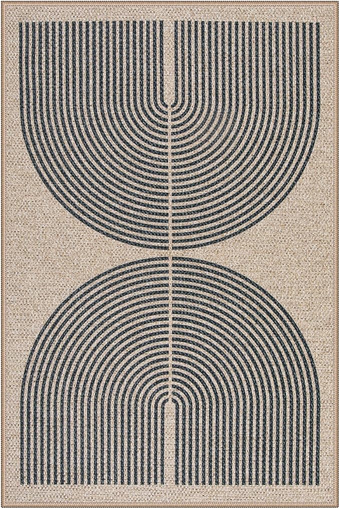 Lahome Enfys Rainbow Easy Jute Rug, 2x3 Farmhouse Kitchen Rugs Non Slip - Image 7