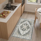 Madane Washable Area Rug 2x3, Small Entryway Rug Non-Slip Vintage Door Mat - Image 2