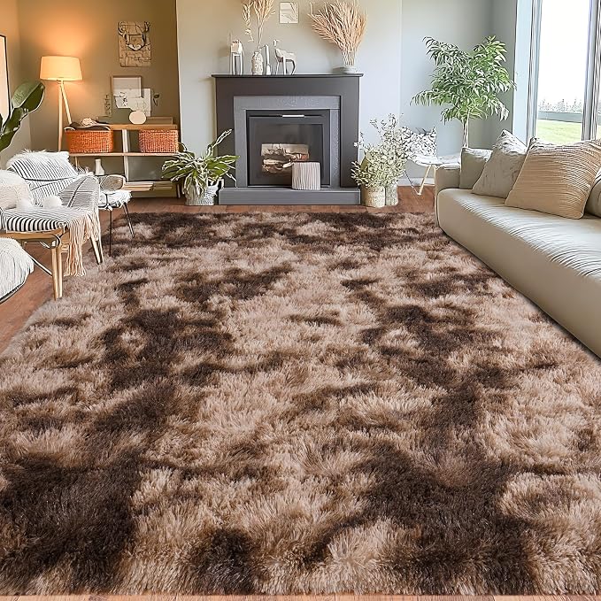 Area Rugs for Living Room 6x9, Ultra Soft Fluffy Rug for Bedroom, Modern Shaggy - Image 2