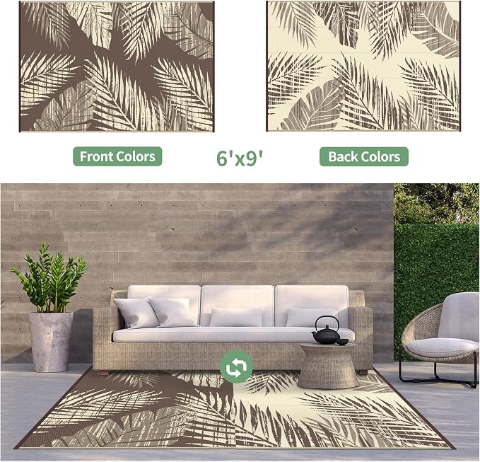 GENIMO Outdoor Rug 6' x 9' Waterproof - Image 2