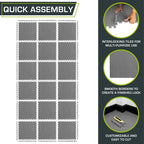 ProsourceFit Exercise Puzzle Mat 1/2-inch, EVA Interlocking Foam Floor Tiles - Image 5