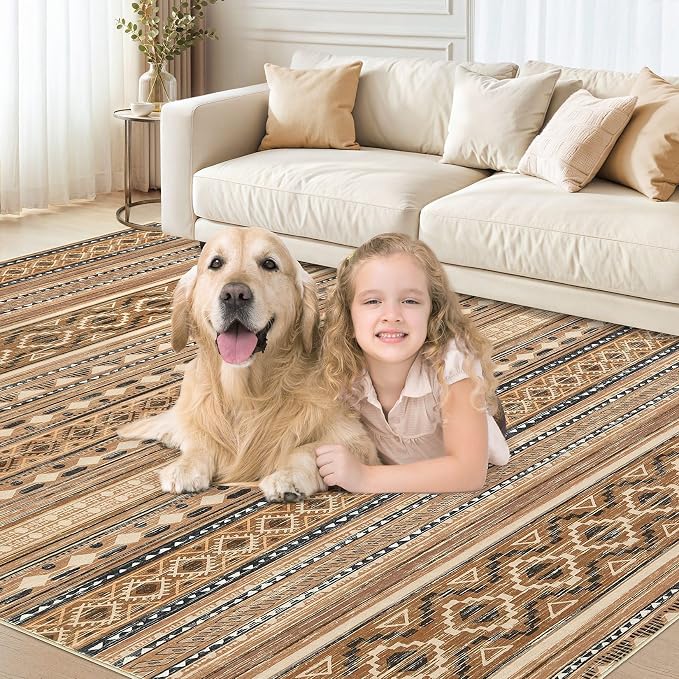 cotiled 8x10 Area Rugs Living Room Rug: Washable Boho Rugs - Image 6
