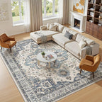 6x9 Washable Area Rugs for Living Room, Large Rug Non Slip Backing Vintage - Image 4