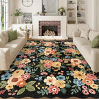 DUKINO 8x10 Area Rug, Floral Washable Rugs - Image 8