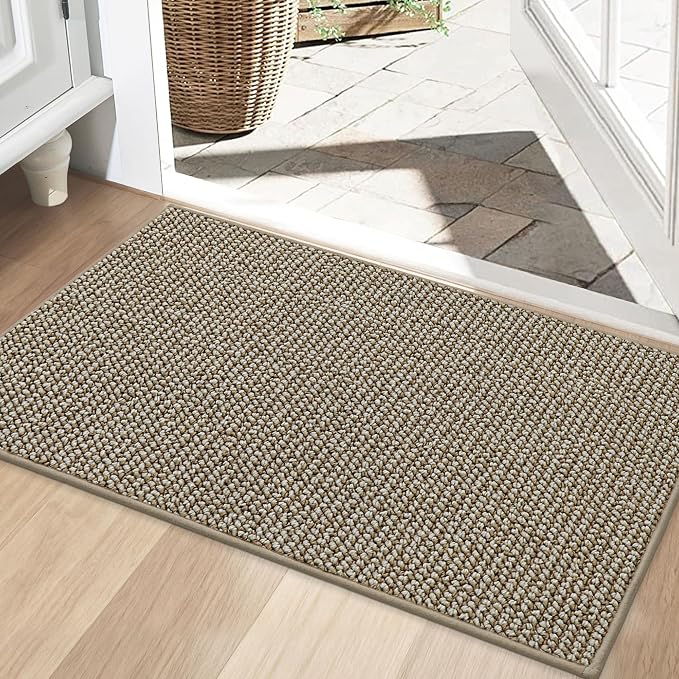 BEQHAUSE Dirt Trapper Door Mat 24" x 36", Non-Slip Washable Doormats Entrance by BEQHAUSE
