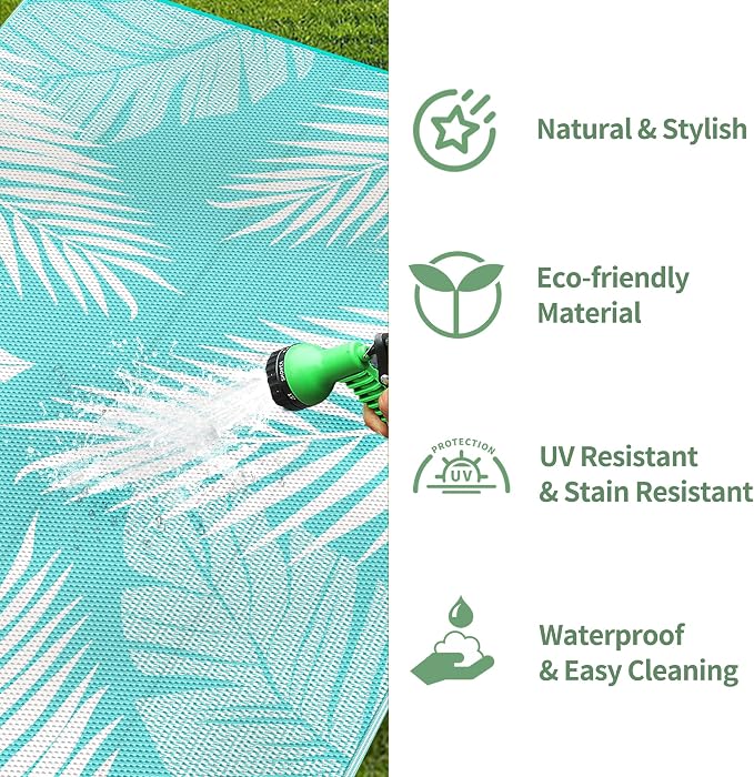 GENIMO Outdoor Rug 9' x 12' Waterproof - Image 6