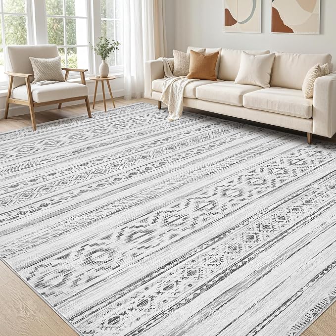 cotiled 9x12 Area Rugs Living Room Rug: Washable Boho Rugs by COTILED