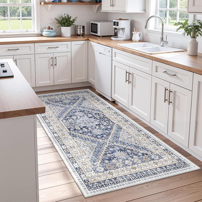 zesthome 3x6 Runner Rug Non Slip, Thin Entryway Washable Rug - Image 4