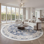 zesthome 8ft Round Rugs for Living Room, Non-Slip Washable Round Area Rugs - Image 3