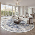 zesthome 9ft Round Rugs for Living Room, Non-Slip Washable Round Area Rugs by Zesthome