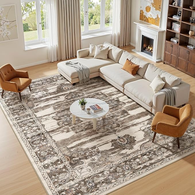 Washable 5x7 Area Rug for Living Room by JessibouAreaRug