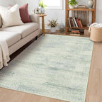 Latte&Fog 3x5 Entryway Green Area Rugs, Washable Vintage Small Rugs - Image 3