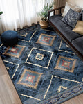 BESTSWEETIE Area Rug 5x7 Rug Machine Washable Non-Slip Low Pile Print Pattern by BESTSWEETIE