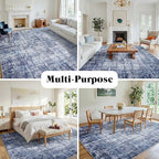 9x12 Area Rugs for Living Room Washable Rug: Anti-Skid Abstract Modern Living - Image 3