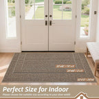 BEQHAUSE Dirt Trapper Door Mat 32" x 72", Non-Slip Washable Doormats Entrance - Image 2