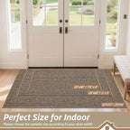 BEQHAUSE Dirt Trapper Door Mat 24" x 60", Non-Slip Washable Doormats Entrance - Image 2