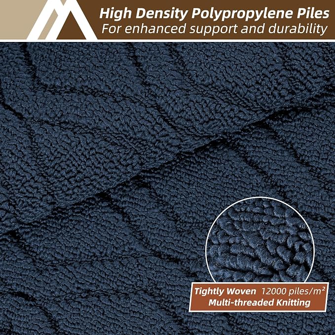 COSY HOMEER 60x24Inch/35X24Inch Kitchen Rugs Sets Non-Slip Washable Kitchen Mats - Image 2