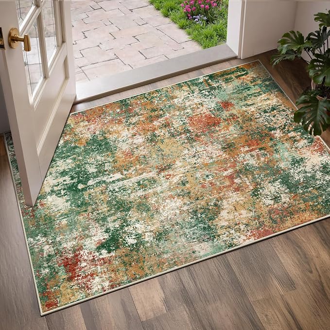 RELEANY Washable Area Rugs 3'x5' Non-Slip Modern Abstract Soft - Image 3