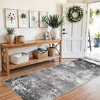 Kitchen Runner Rug 3x7 Washable Non-Slip Modern Abstract Neutral Carpet - Image 3
