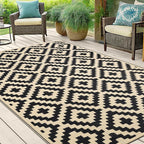 Smiry Waterproof Outdoor Rug 5x8 ft, Reversible Plastic Straw Patio Camping Rugs - Image 6