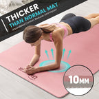 UMINEUX Large Yoga Mat for Men and Women 1/4 & 2/5 Inch Extra Thick TPE Fitness - Image 3