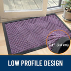 OLANLY Front Door Mat Outside Entrance 35x23, Heavy Duty Sturdy Natural Rubber - Image 4