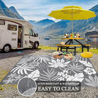 Pauwer Waterproof Outdoor Rug 6x9, Reversible Plastic Straw Patio Camping Rug - Image 5