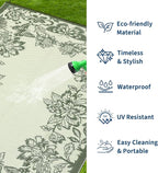 Garvee Outdoor Rugs 9' x 12’ Waterproof Reversible Mats, Large Area Plastic - Image 2