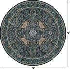Washable Round Area Rug 6ft for Living Room, Soft Round Carpet Non-Slip - Image 2