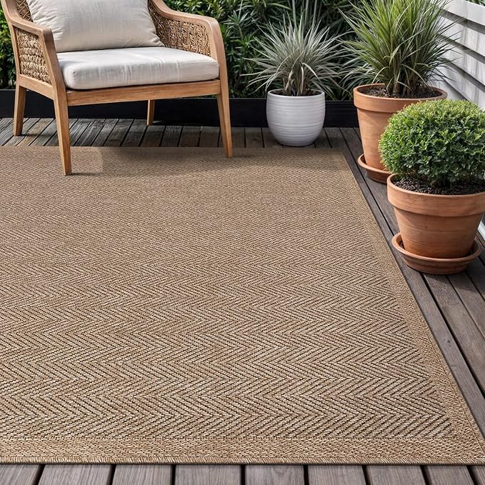 CAMILSON Easy Jute Rug 4x6, Indoor Outdoor Natural Color Fiber Area Rugs - Image 10