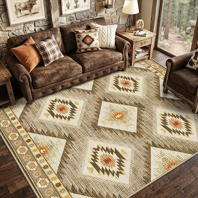 BESTSWEETIE Area Rug 9x12 Machine Washable Non-Slip Low Pile Print Pattern - Image 9