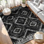 BESTSWEETIE Area Rug 5x7 Rug Machine Washable Non-Slip Low Pile Print Pattern by BESTSWEETIE