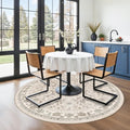 Round Kitchen Rugs 6ft Washable: Non-Slip Soft Low Pile Circle Area Rug by BYYVOORugsforYourHome