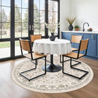 Round Kitchen Rugs 6ft Washable: Non-Slip Soft Low Pile Circle Area Rug by BYYVOORugsforYourHome