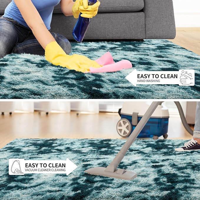 Tepook Soft Fluffy Rugs for Bedroom, 4x6 Area Rug for Living Room, Modern - Image 6