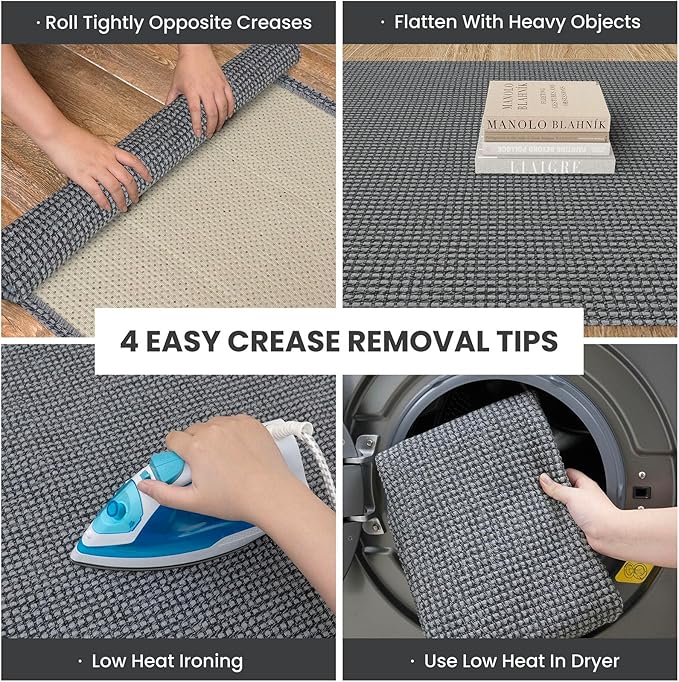 IOHOUZE Washable Runner Rug 2x12 Non Slip Rubber Backed Extra Long Hallway - Image 2