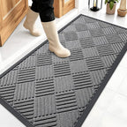 OLANLY Front Door Mat Outside Entrance 47x23, Heavy Duty Sturdy Natural Rubber by OLANLY