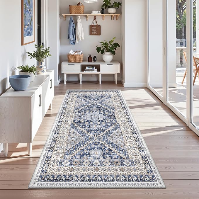 zesthome 3x6 Runner Rug Non Slip, Thin Entryway Washable Rug - Image 3