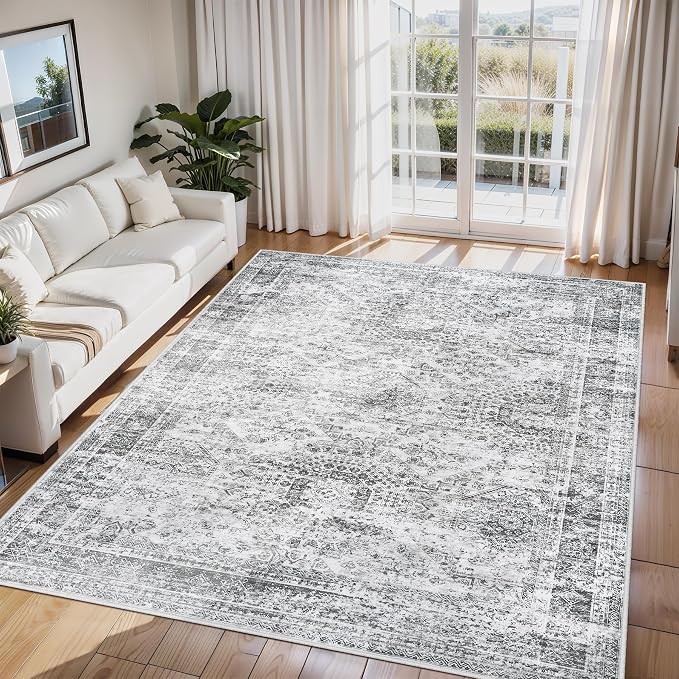 8x10 Area Rugs for Living Room Rug Washable: Abstract Large Rug for Dining Room - Image 9