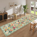 DUKINO 3x10 Runner Rug for Hallway, Washable Kitchen Floral Runner Rug - Image 7