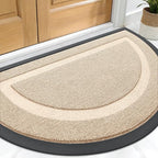 OLANLY Half Circle Door Mat Indoor Outdoor Entrance Welcome, Waterproof by OLANLY