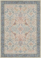 Hazo Haus Soft Red Blue Floral Area Rug 5x7 - Image 7