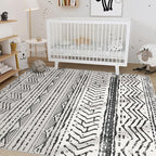 Nakagishi Area Rug Living Room Rugs: 6X9 Machine Washable Boho Large Neutral - Image 7